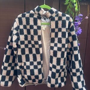 Checkered Fuzzy Jacket